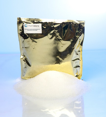 Sachets déshydratants aluminium - Gel de silice blanc 1kg - Disponibles en sacs de 25kg ou fûts de 100kg_0