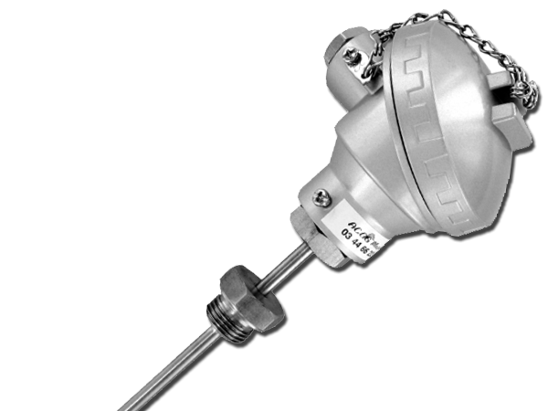 Sonde de température avec raccord déporté - Pt100 Classe B - Sortie tête KSE Aluminium - MREX T25_0