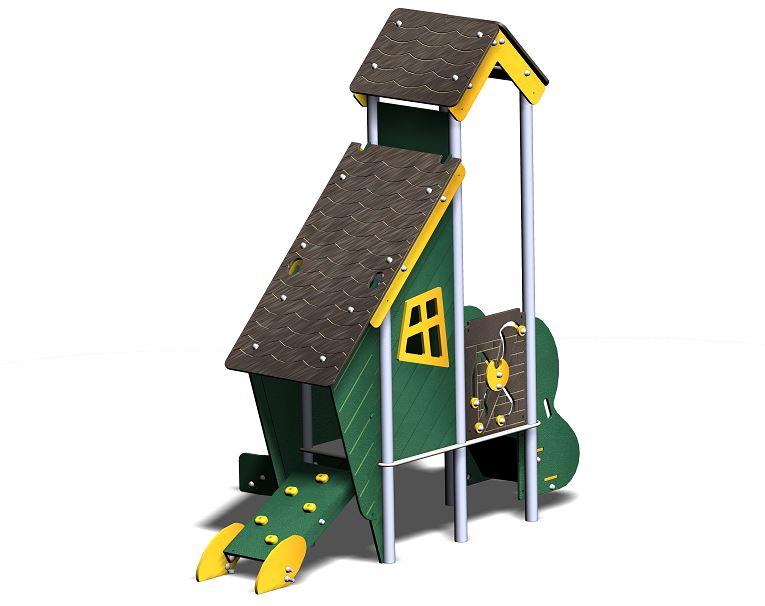 Structure de jeux inox - 1 tour gamme Terra TE06 - pour enfants de 1 à 6 ans_0