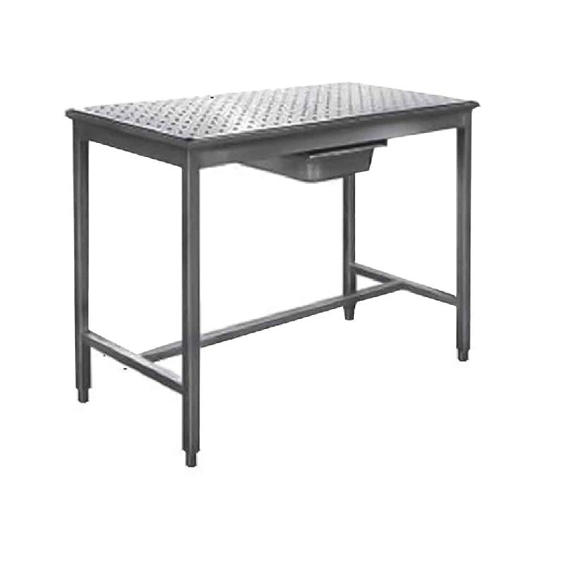 Table de dessouvidage inox AISI 304 L 900 x P 600 x H 850 mm_0