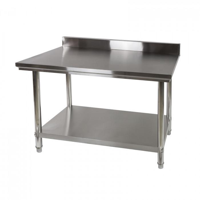 Table de travail inox avec dosseret 120 x 60 cm - dat 120_0