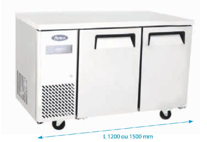 Table réfrigérée compacte positive - Profondeur 70 cm - Acier inoxydable AISI 430 - Modèles 2, 3 portes disponibles_0