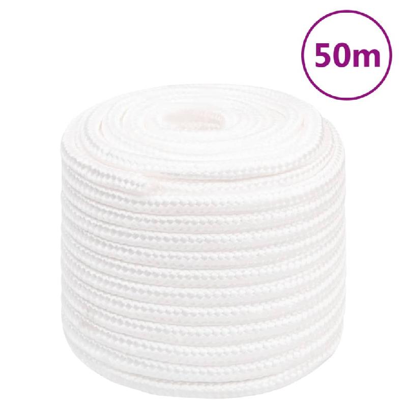 Vidaxl corde de bateau blanc complet 16 mm 50 m polypropylène 152573_0