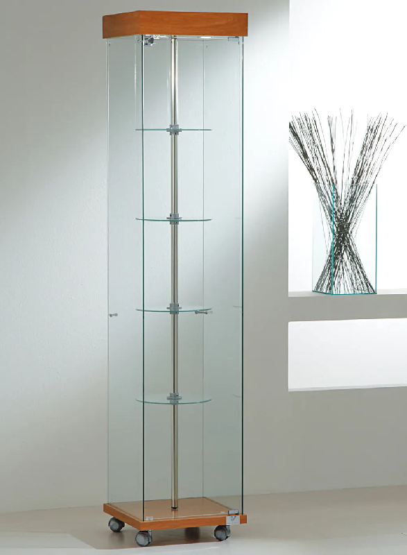 Vitrine à tablettes tournantes 4/18gva - cerisier_0
