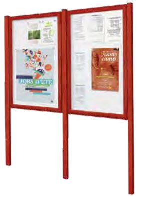 Vitrine extérieure TRADITION - épaisseur 30mm - affichage de 2 à 18 A4 - aluminium anodisé ou peint_0
