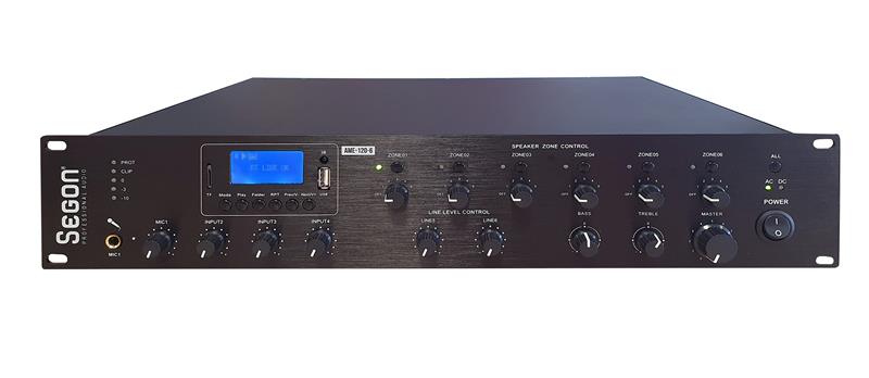 Amplificateur Préampli Tuner Bluetooth SD USB AME-120-6 Rondson - 6 zones 120 Watts avec égaliseur graphique et module multimédia_0