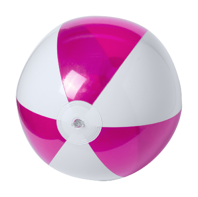 Ballon de plage gonflable - 6 panneaux bicolores - PVC - Ø28 cm_0