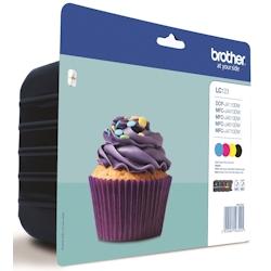 Brother LC123 Pack de 4 cartouches d'encre ORIGINALE - LC123VALBP - noir LC123VALBP_0