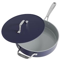 Casserole CIARRA Beyond 28 cm 4,2 L Induction avec couvercle et poignée Poêle à frire à rebord haut Céramique Bleu nuit VMSPM28 - bleu multi-mat_0