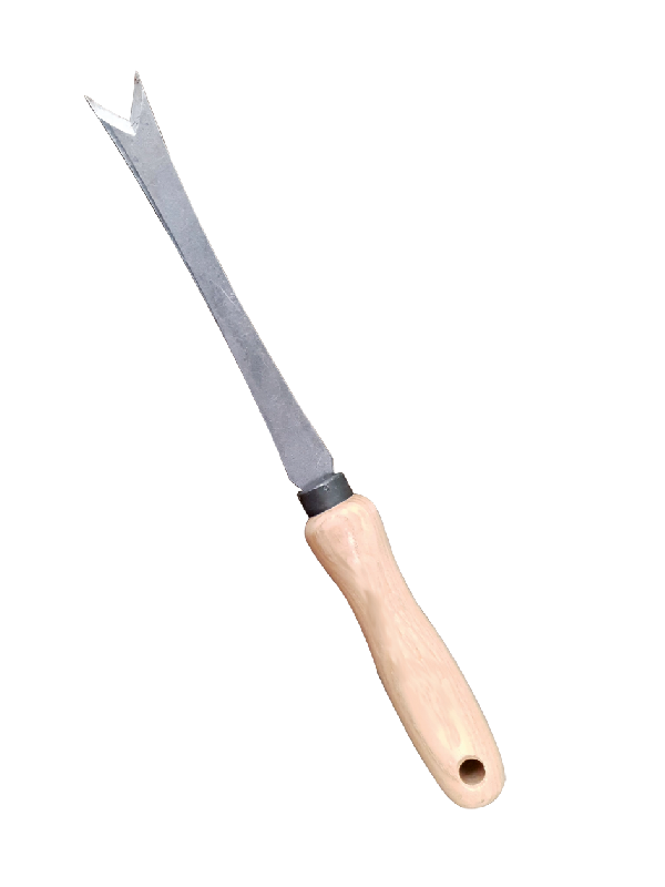 Coupe pissenlit à main - forgé avec manche en frêne - pointe en V aiguisée - 32cm - Réf : 211324_0