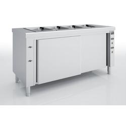 ERATOS Meuble Bain-Marie A Eau Reserve Neutre Aisi-304 18/10 - 6 Gn1/1 - 150 - 2500X700X850 - 4000W MBMN-225 - Acier inoxydable 18/10 MBMN-225_0