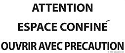 Étiquette CV 36 - Espace confiné - Référence 46258 - 40x18 cm - Vinyle avec colle renforcée_0