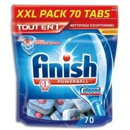 FINISH BOITE DE 70 PASTILLES POWERBALL  TOUT EN UN  POUR LAVE-VAISSELLE POUR CYCLE LONG