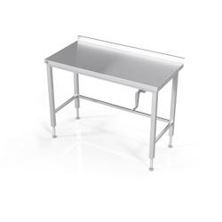 L2G Table inox adossée 90 x 150 x 60 cm L2G - inox DP0A-QRV-156_0