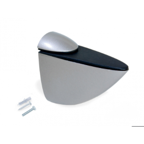 SUPPORT POUR ÉTAGÈRE EN BOIS OU VERRE - GRIS MÉTAL - LOT DE 2 - AZOR EMUCA