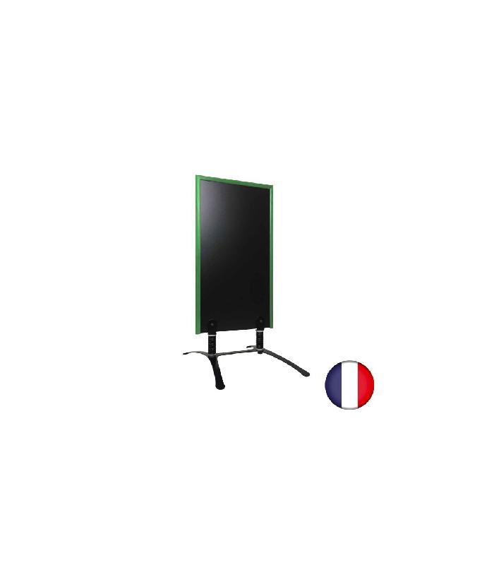 Panneau trottoir - sur piétement métal noir avec cadre bois - dimensions 120 x 65 cm - Référence : LSTF48VF_0