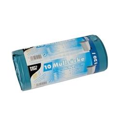 Starpak 9 lots de 10 Sacs poubelle, LDPE 120 l 110 cm x 70 cm bleu - bleu plastique 12122_0