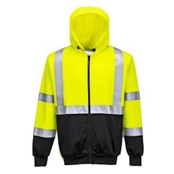 Portwest - Sweat-shirt bicolore zippé à capuche HV Jaune / Noir Taille M - M jaune 5036108268054_0