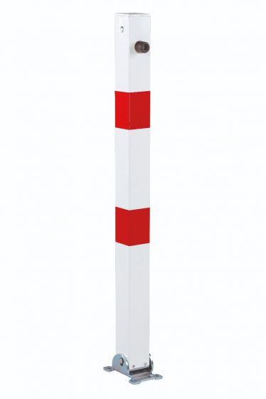 Poteau de parking rabattable 70x70, fermeture triangulaire - 4250912310988_0