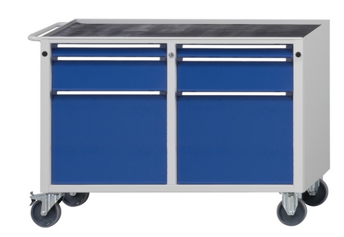 Servante mobile monobloc L1090xP620xH810mm - 6 tiroirs - Construction soudée - Référence KV216-460.102_0