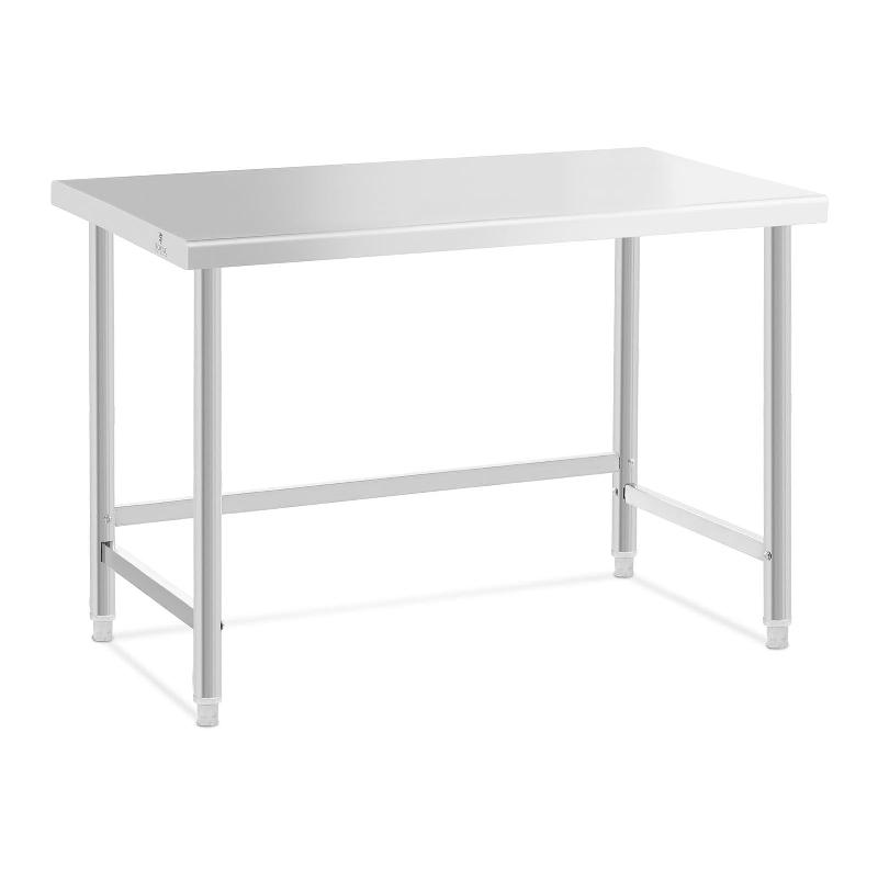 Table de travail en acier inoxydable - Plan de travail en inox 120 x 70 cm - Capacité 93 kg - Cuisine professionnelle 14_0005135_0