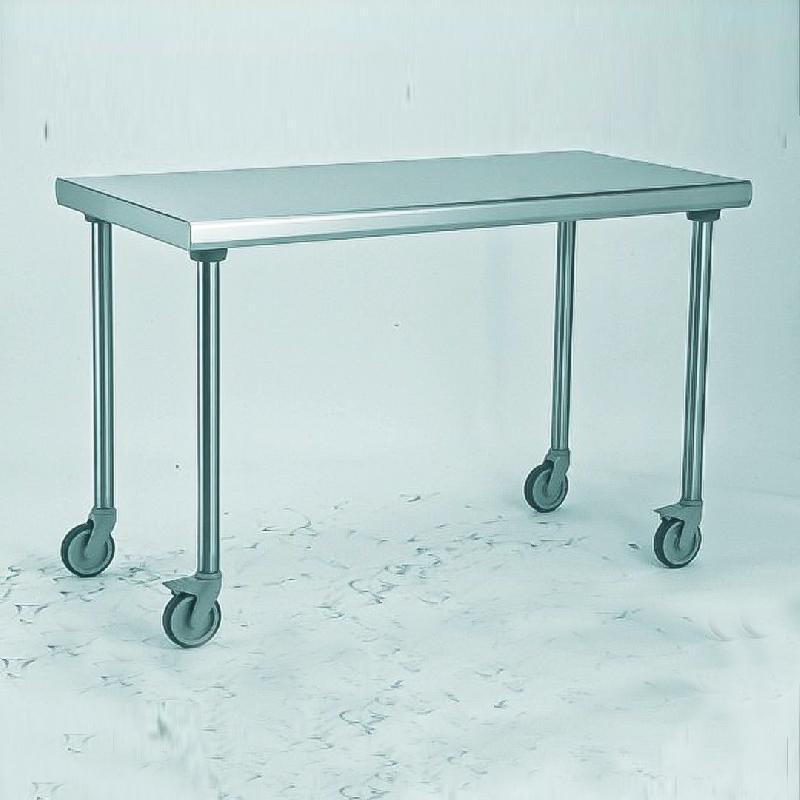 Table inox TS 15N démontable sur roues centrale pieds ronds largeur 700 mm (Longueur, mm: 1000 Réf-414971-44)_0