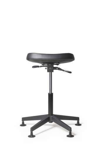 Tabouret d'atelier en simili cuir - Hobbit 107 - ergonomique avec réglage en hauteur_0