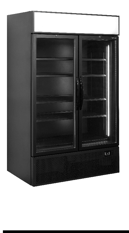 Vitrine réfrigérée noire 2 portes_0