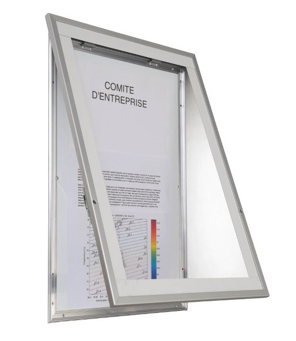 Vitrine extérieure - Cadre aluminium anodisé, Vitrage méthacrylate, Serrure à clé carrée - Publivisio_0