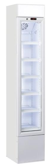 Armoire réfrigérée blanche pour boissons 1 porte vitrée compact avec panneau publicitaire 300l - DC 105 - CH_0