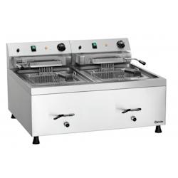 Bartscher Friteuse inox électrique double 2 x 12 Litres PRO, 18 000 W, 400 V - TRI - 3667335016266_0