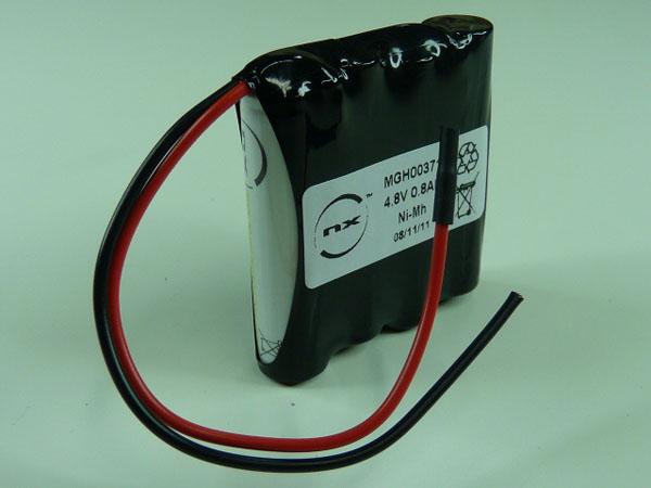 BATTERIE NIMH 4X AAA NX 4S1P ST1 4.8V 800MAH FILS_0