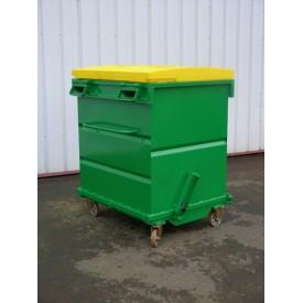 Bennes à fond ouvrant avec couvercle Goubard - 1280L et 2570L - déclenchement automatique et manuel_0