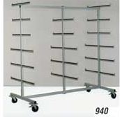 Chariot pour profils stockage horizontal - 940 - Supports plastifiés - Hauteur 1730 mm - Largeur 850 mm - Longueurs 1600 mm et 2000 mm_0