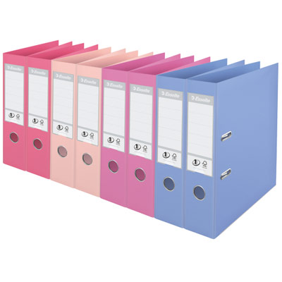 CLASSEUR A LEVIER ESSELTE N°1 POWER EN POLYPROPYLENE - DOS 7,5 CM - COLORIS ASSORTIS SOLEA - LOT DE 10