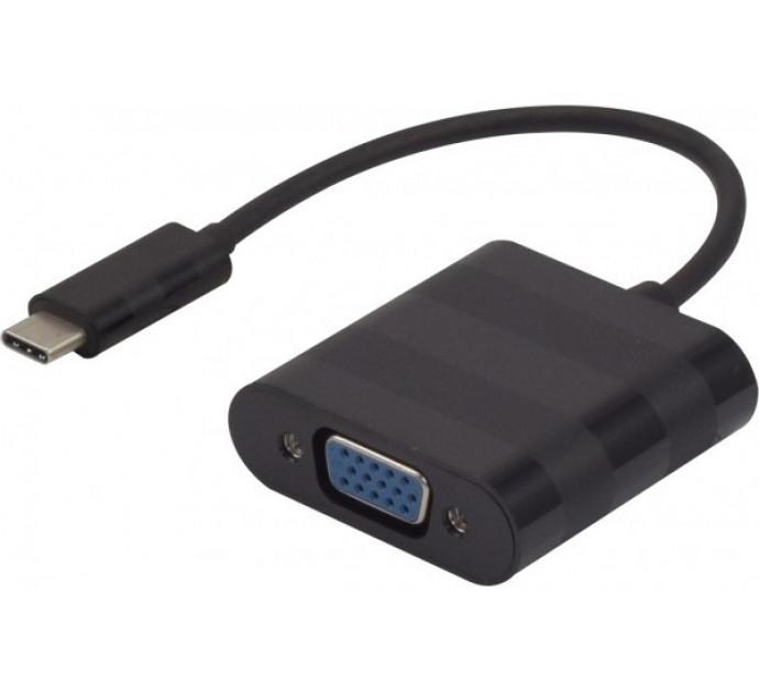 Dacomex - Sachet convertisseur USB 3.2 Type-C vers VGA - DisplayPort Alt Mode - Résolution 1920x1200 - Longueur 9 cm_0
