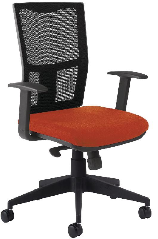 FAUTEUIL DE BUREAU RITZ ACCOUDOIRS FIXES ASSISE TISSU COLORIS CORAIL - MANUTAN COLLECTIVITÉS