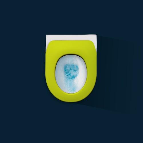 Abattant wc clipsable - 100 % hygiénique - anis PAPADO