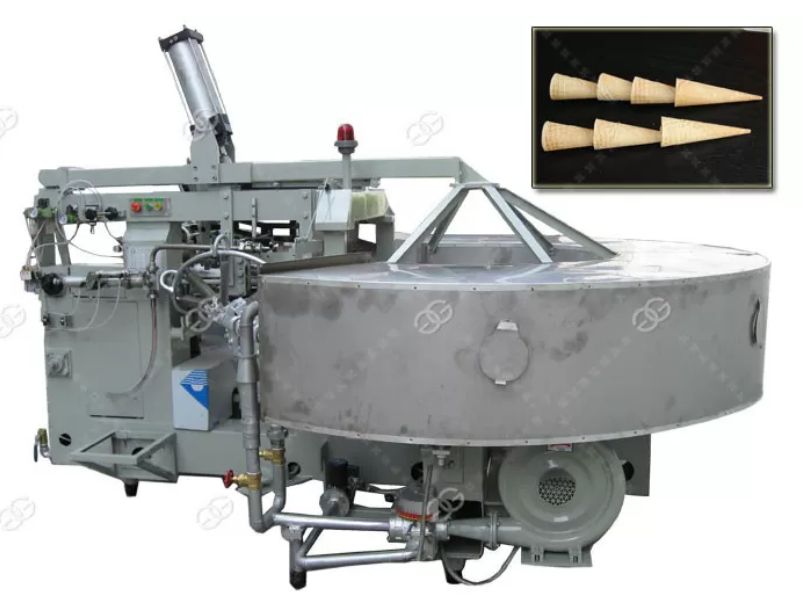 Machine roulée de fabrication de biscuits de cornet de crème glacée - henan gelgoog - capacité 2400pcs/h_0
