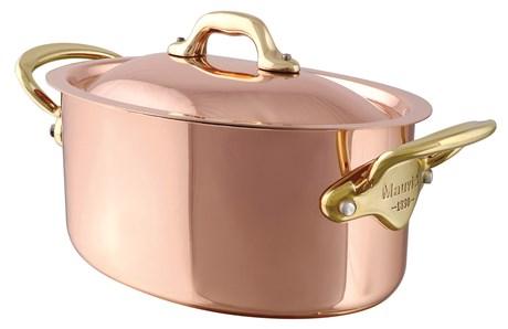 MATFER - COCOTTE OVALE AVEC COUVERCLE CUIVRE D.240 MM 3,5L - 034034