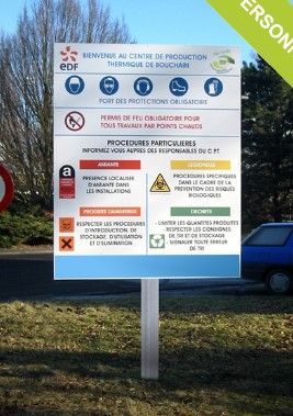 Poteau Mobile Panneau Parking Privé - Direct Signalétique