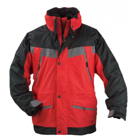 Parka 3 en 1 ICEBERG - rouge et noir - enduit PU respirant - Coverguard | 5ICEB_0