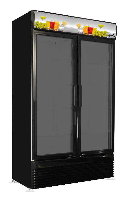 Réfrigérateur 2 portes en verre bez-780 gd noir - 7455.1394_0