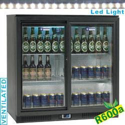 Refroidisseur de bouteilles 2 portes coulissantes - 191 litres - 240 canettes ou 156 bouteilles - tabs2/d-r6_0
