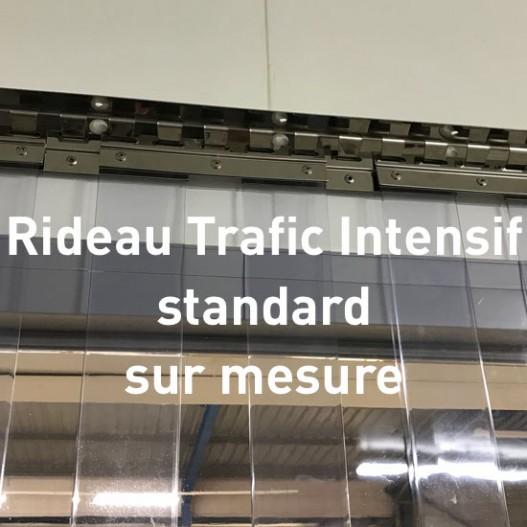 Rideau à lanières pvc trafic intensif - sur mesure_0