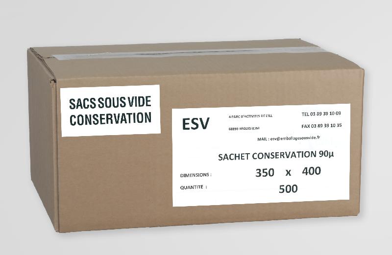 Sachet sous vide 90μ conservation 350 x 400 - Carton de 500 sachets multicouche PAPE 20/70_0