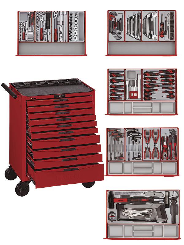 Servante rouge mini master 10 tiroirs Teng Tools TCMM259N10_0