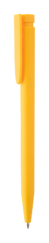 Stylo à bille en ABS recyclé - encre bleue - couleur jaune - 6g_0