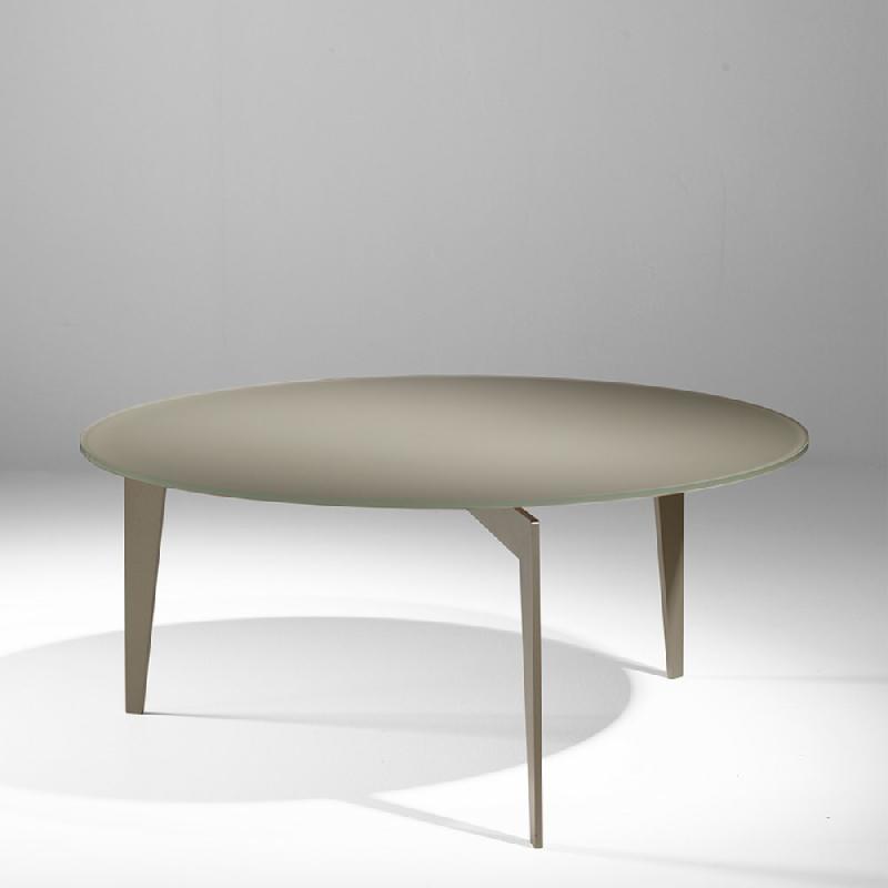 TABLE BASSE RONDE MIKY EN VERRE TAUPE_0
