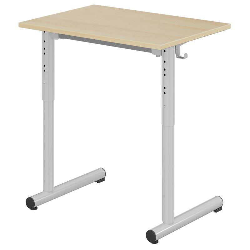 TABLE SCOLAIRE RÉGLABLE PIEDS RONDS : 70X50 CM_0